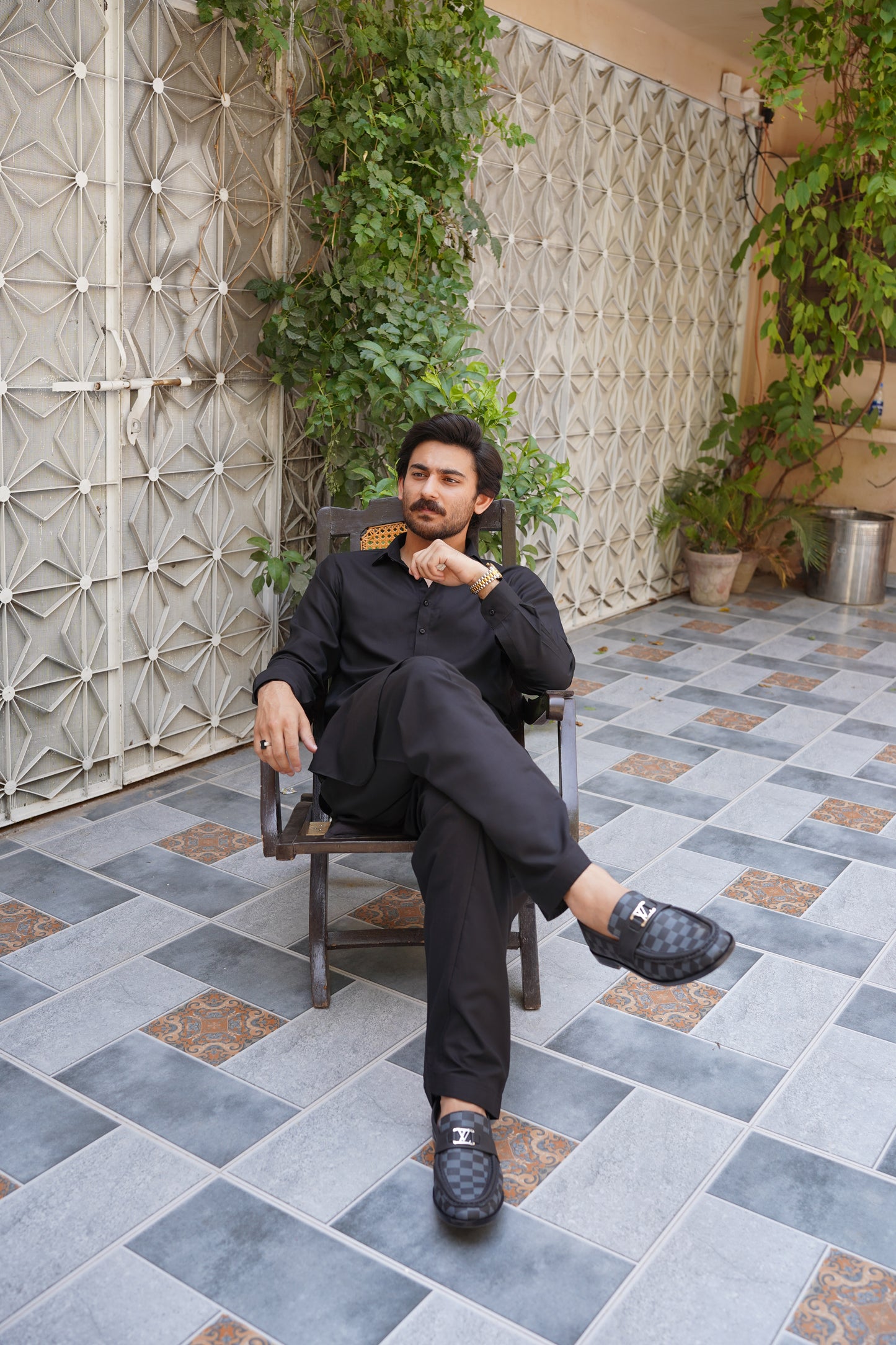 LV - CHECK LOAFERS