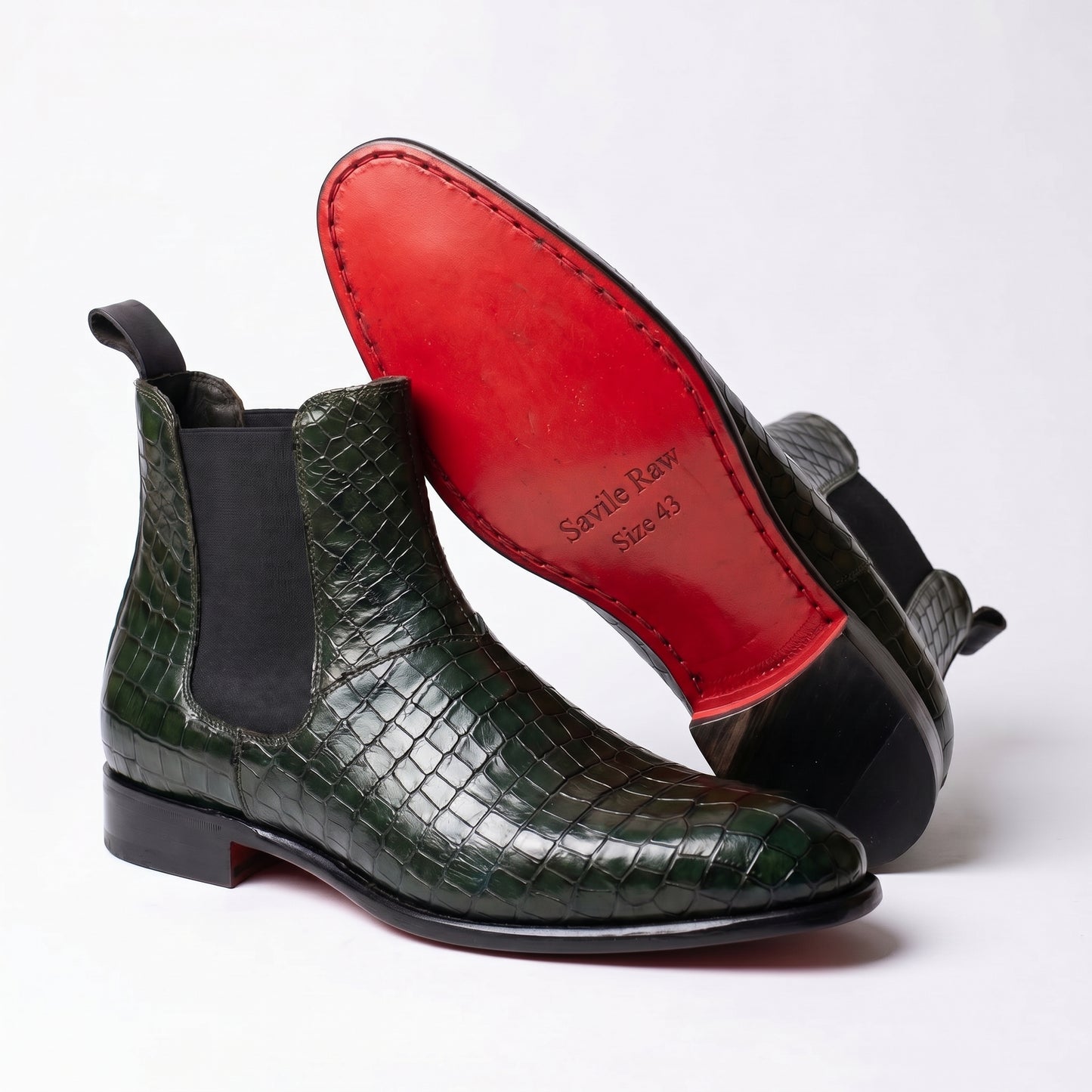 Shelley - Green Chelsea Boots