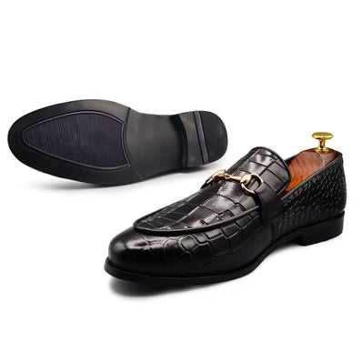 Velmo - Black penny loafers Savile Raw