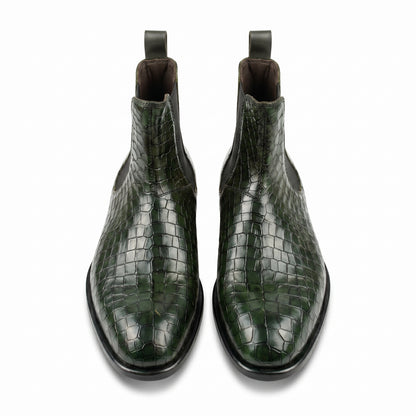 Shelley - Green Chelsea Boots