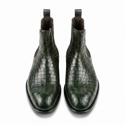 Shelley - Green Chelsea Boots