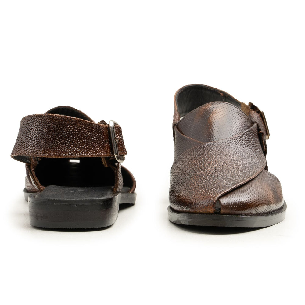 Zaok - Textured Peshawri Chappal Savile Raw