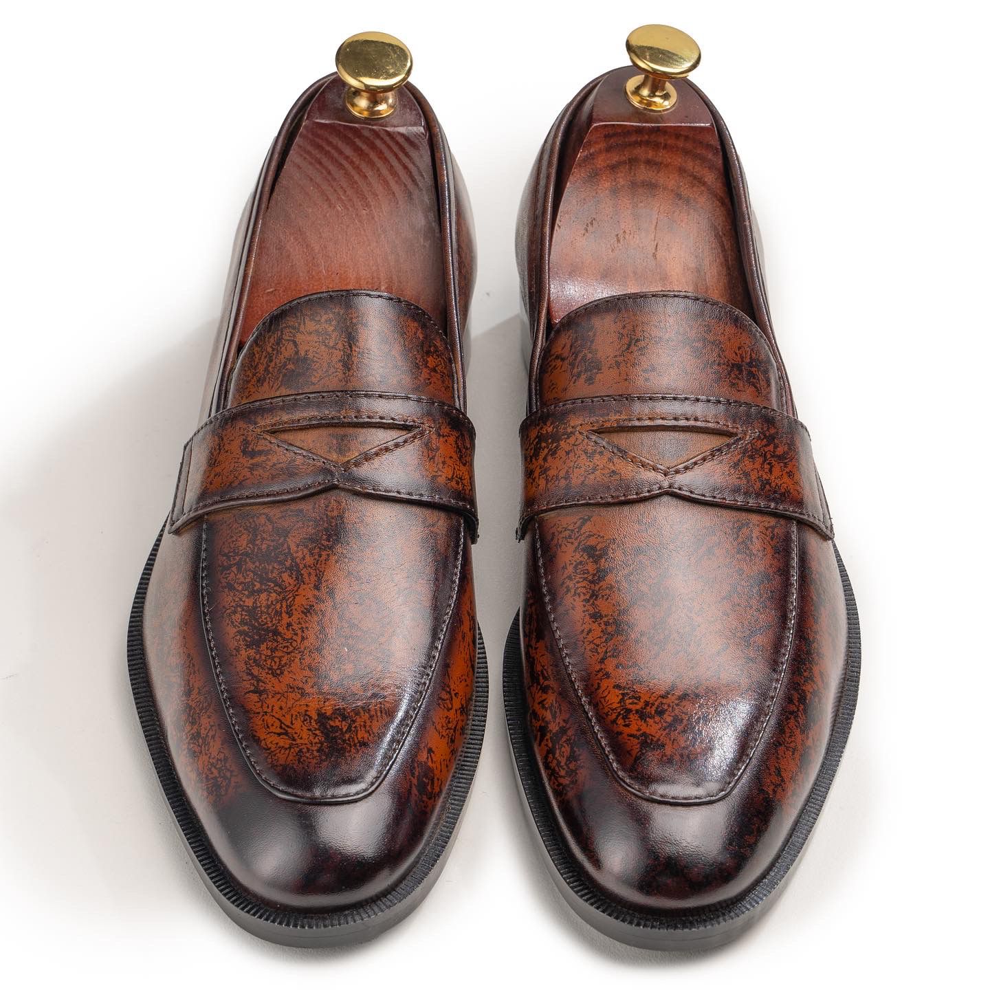 Savile - Signature Patina Finish Loafers