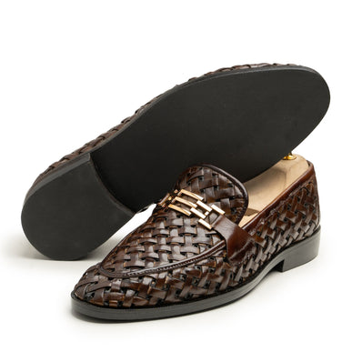 Knitted Brown loafers My Store