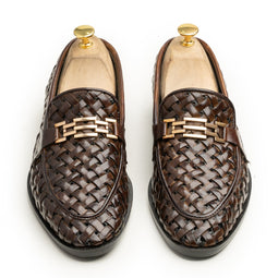 Knitted Brown loafers My Store