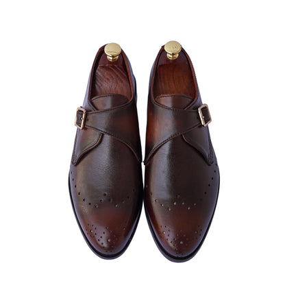 Brecon - Black Single Monkstrap