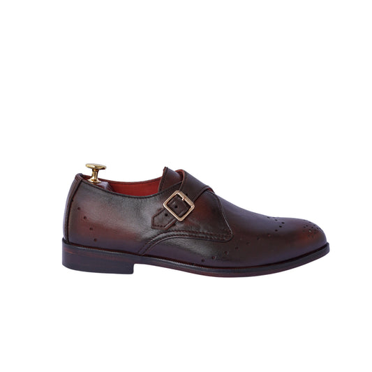 Brecon - Black Single Monkstrap