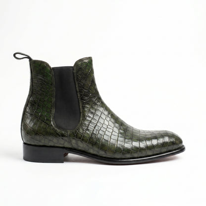 Shelley - Green Chelsea Boots