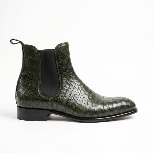Shelley - Green Chelsea Boots